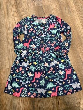 Carters Dinosaur Print Long-Sleeve Dress